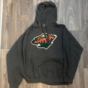 Men's Charcoal Hoodie with Graphic Design
